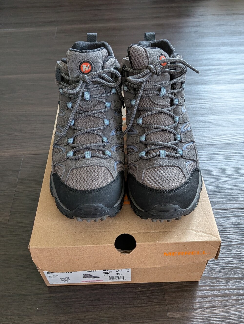 Merrell Moab 2 Waterproof Hiking Boots Shoes Granite Outdoors Gorpcore 10.5
